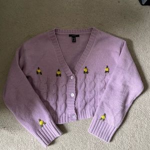 ❌ SOLD❌ lavender floral cardigan